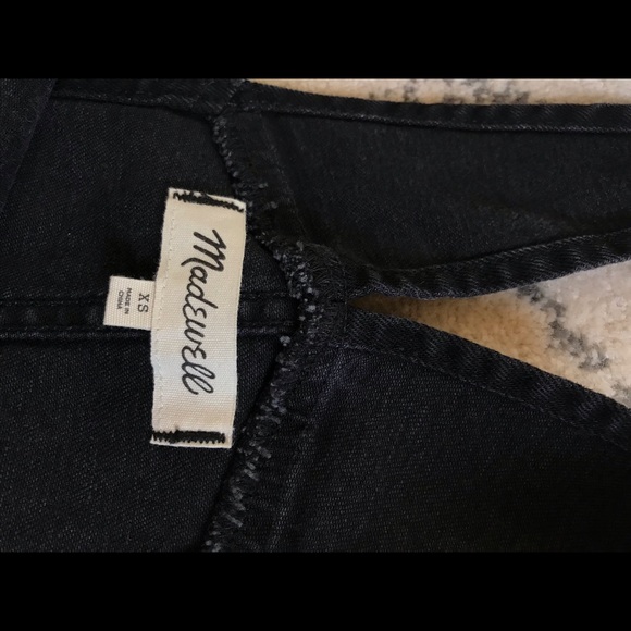 Madewell Black Skinny Overalls Lunar Wash XSTall - Picture 8 of 11